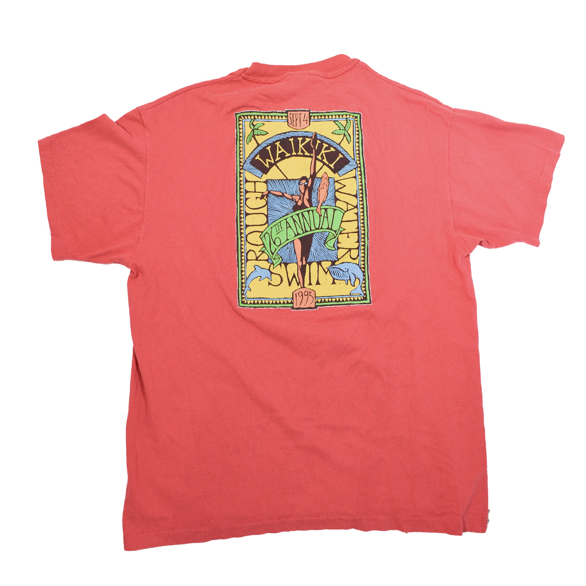 Vintage Waikiki Rough Water Swim Graphic Tee