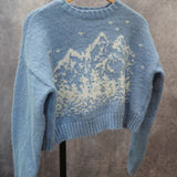 Vintage Arizona Blue Mountain Cropped Sweater